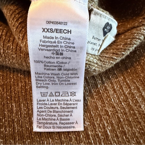 Madewell Broadway cotton knit button-front cardigan sweater olive green/brown - Picture 4 of 8